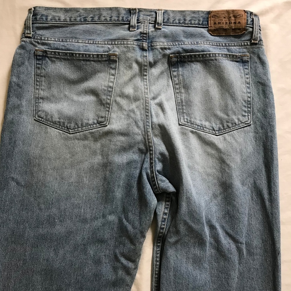 Arizona Mens size 40 X 32 Relaxed Light Wash Jeans - Picture 8 of 8